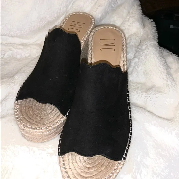 Black Suede Wedges - Picture 3 of 3